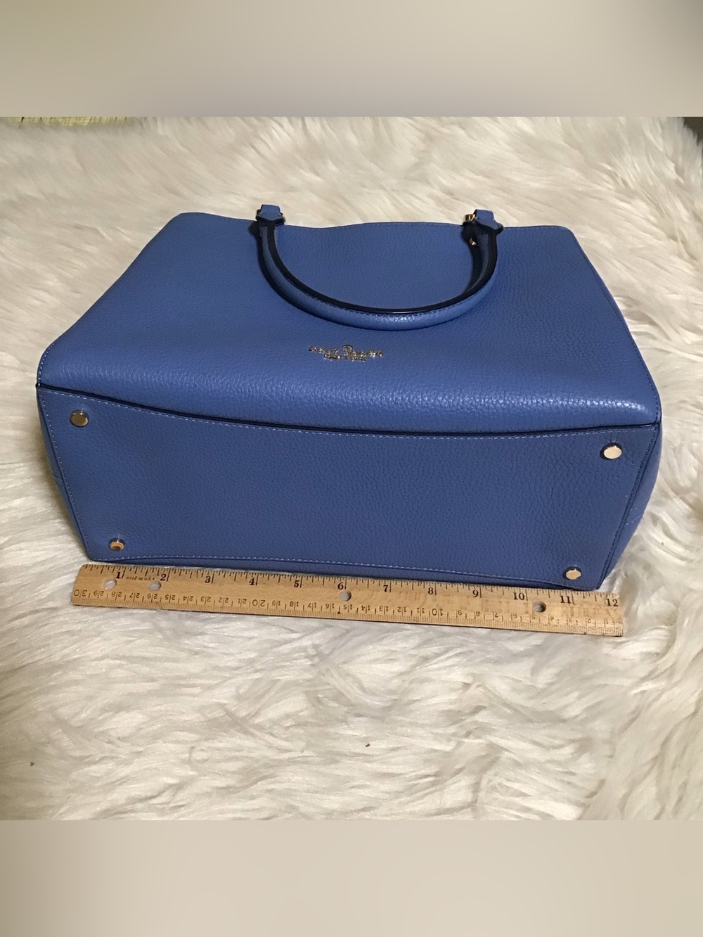 Kate spade triple compartment Leila pebble leather in fresh blue - Picture 7 of 16